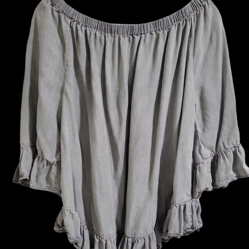 Jane And Delancey Women's Off Shoulder Peasant Blouse Size XL Ruffle Hi Low - Picture 6 of 10